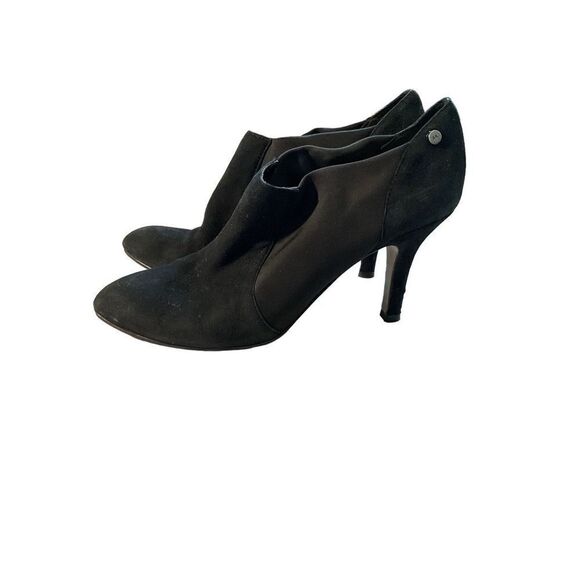 Anne Klein Belicimo Leather Suede Black Booties - Picture 14 of 14